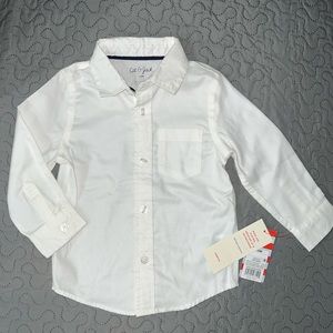 Toddler white button up shirt